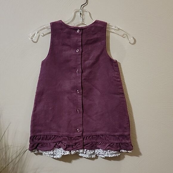 JANIE AND JACK PURPLISH-MAROON JUMPER DRESS, SIZE 12-18 MONTHS - Picture 7 of 8